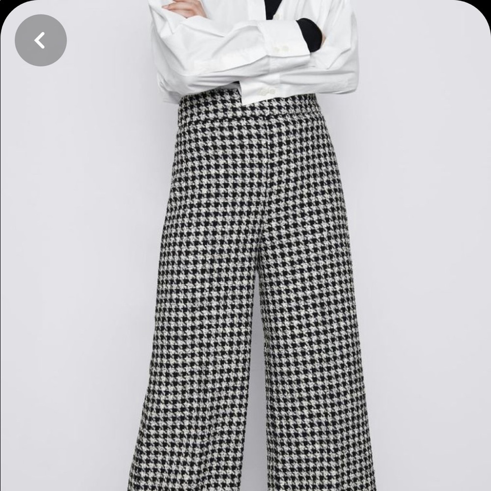 Zara hounds tooth print dress pants